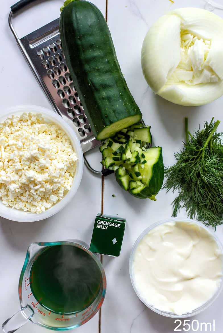 Creamy Cucumber Jelly Salad