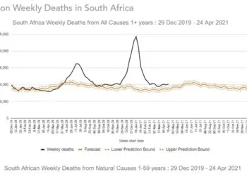 Weekly Deaths in South Africa 2021