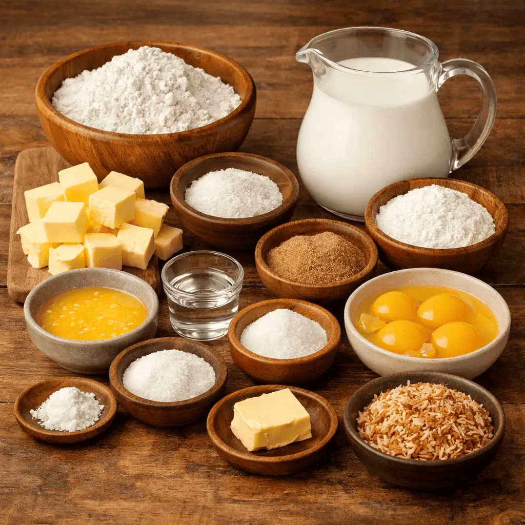 Ingredients for milktart - Saffarazzi Milk Tart Ingredients