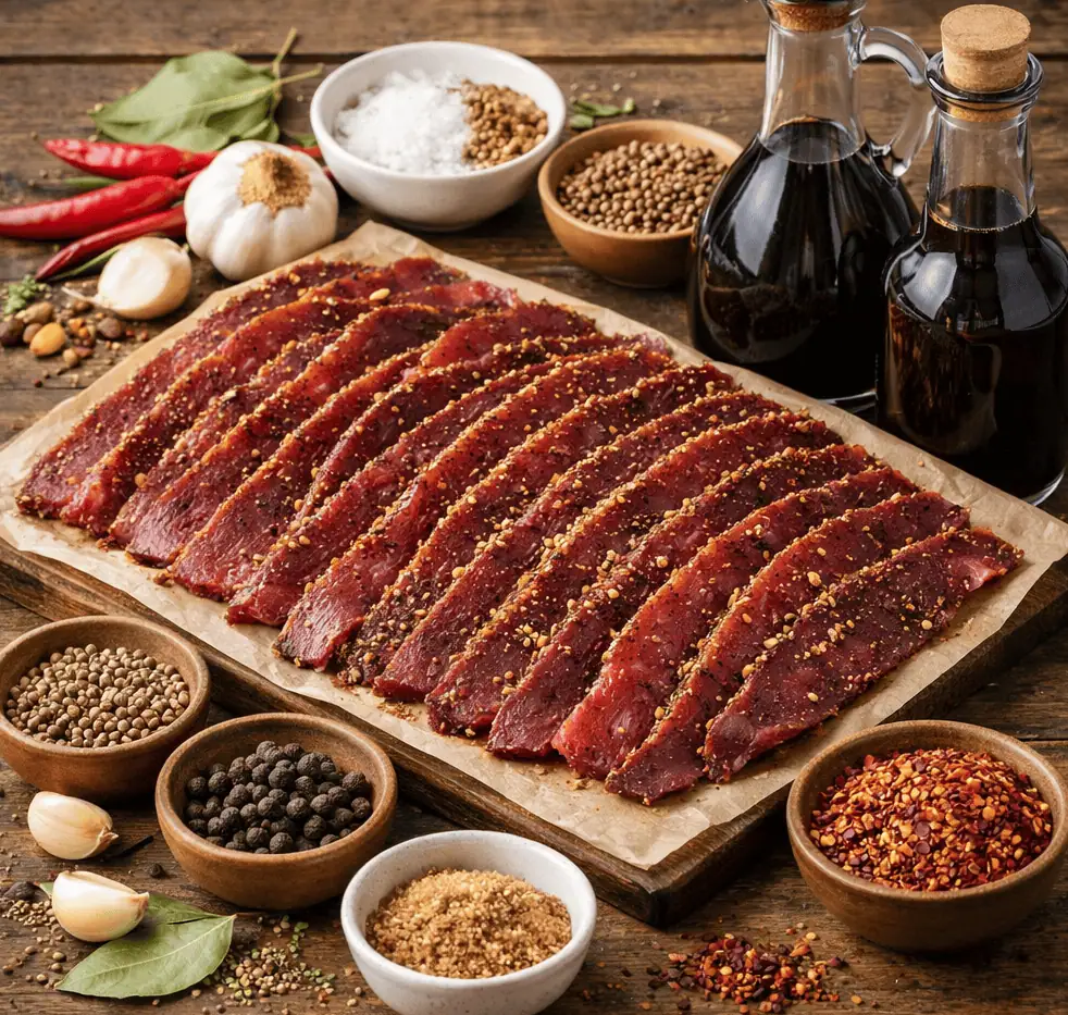 Traditional Homemade Biltong Recipe – Bold, Spiced & Perfectly Cured - Saffarazzi Traditional Homemade Biltong Recipe – Bold, Spiced & Perfectly Cured