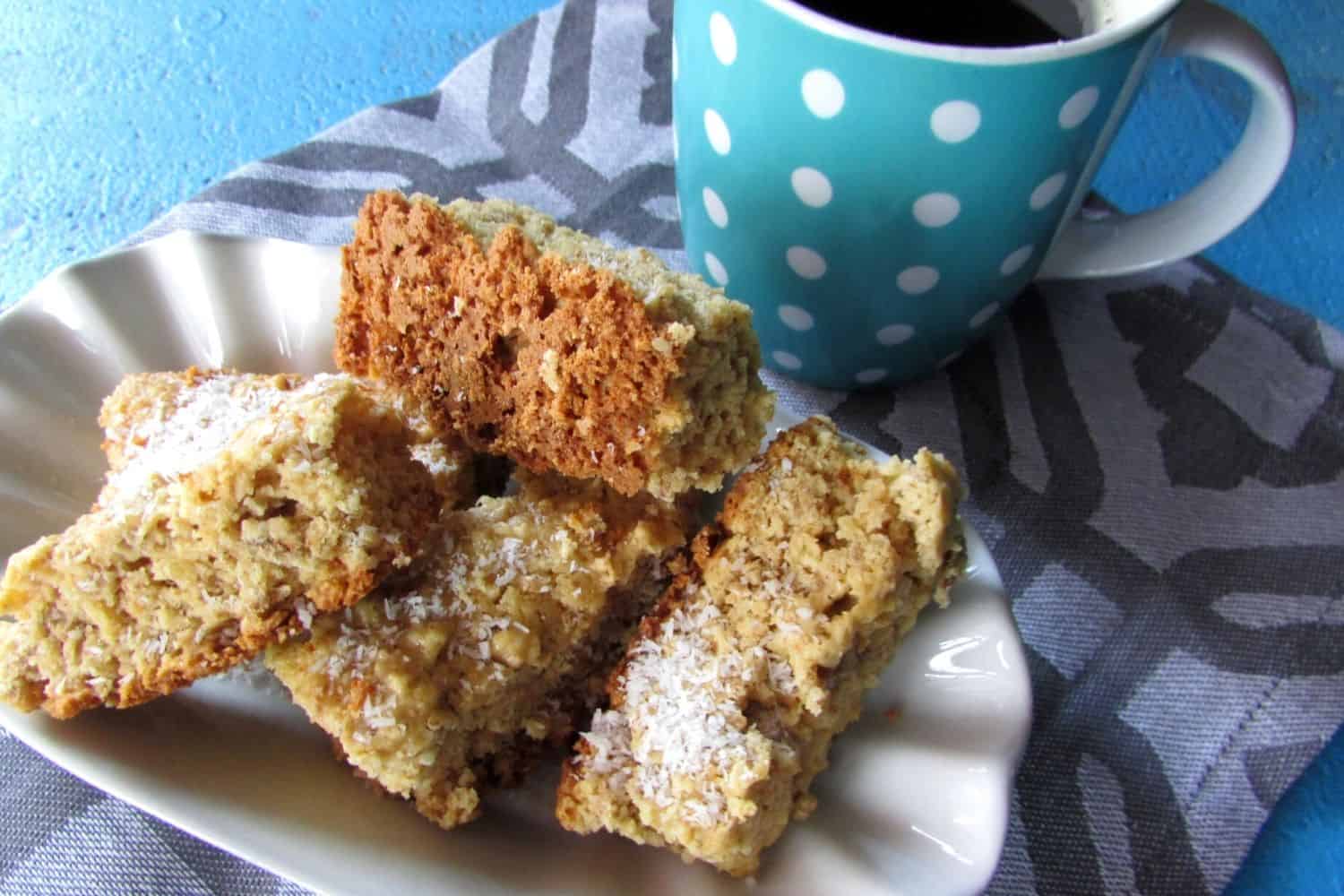 Bran Rusks baked with Coconut