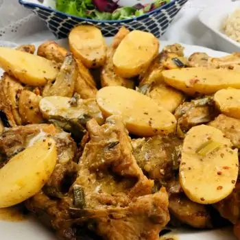 Chicken Casserole baked with Tangy Vegetable Stew