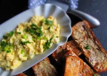 Creamy Dip made using Eggs, Mayo and a Touch of Condensed Milk.