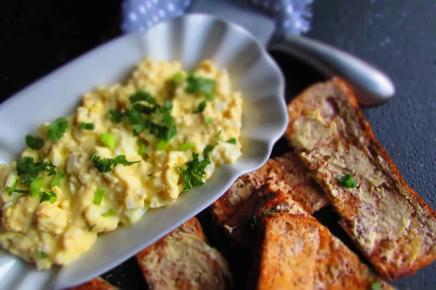 Creamy Dip made using Eggs, Mayo and a Touch of Condensed Milk.