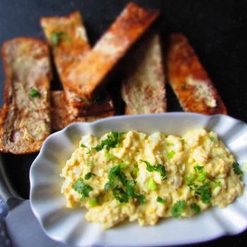 Creamy Dip made using Eggs, Mayo and a Touch of Condensed Milk.