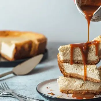 Fridge set Gravel Tart made with Layers of Caramel, Biscuit and Whipped Cream