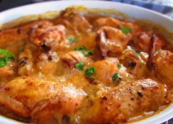 Spiced Chicken Baked in a Chutney and Mayo Sauce