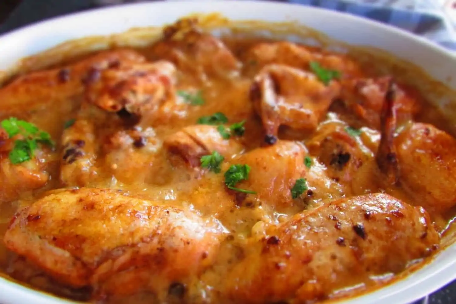 Spiced Chicken Baked in a Chutney and Mayo Sauce