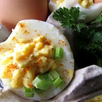 Deviled Eggs made with Mayonnaise, Mustard and Condensed Milk