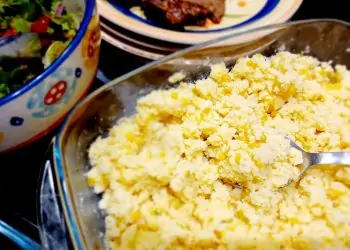 Maize Meal and Corn cooked in Microwave