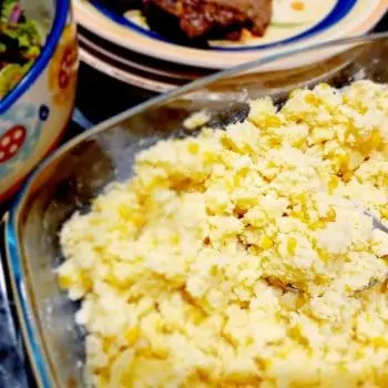 Maize Meal and Corn cooked in Microwave