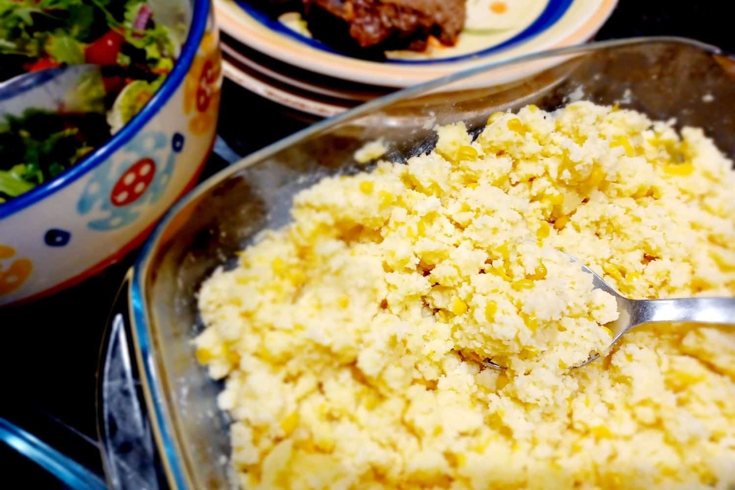 Maize Meal and Corn cooked in Microwave