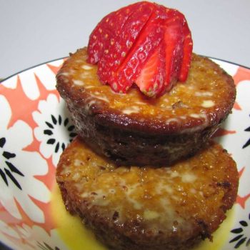 Malva Pudding Made with Jam and a Sweet Milky Sauce