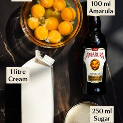 Velvet Dream: Amarula Crème Brûlée - Saffarazzi Ingredietns for Velvet Dream: Amarula Crème Brûlée