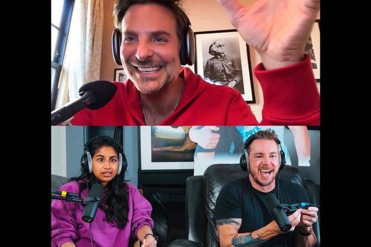 Bradley Cooper can's stop laughing on Dax Shepard's podcast - and fans are loving it
