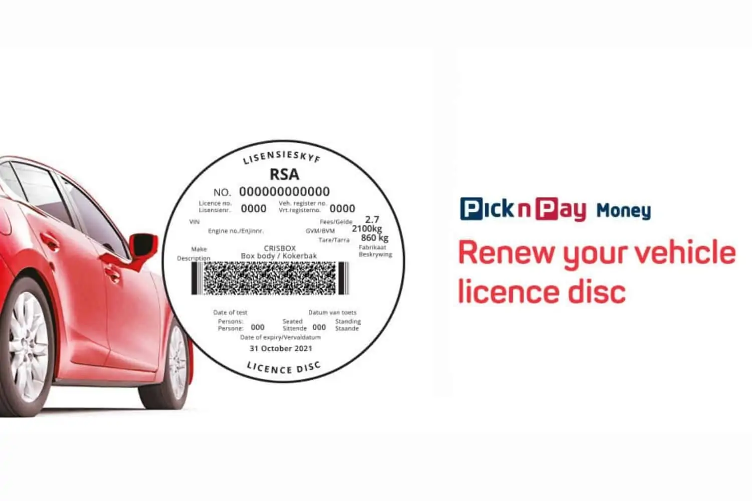 Motorists can now renew their licence disc at Pick n Pay