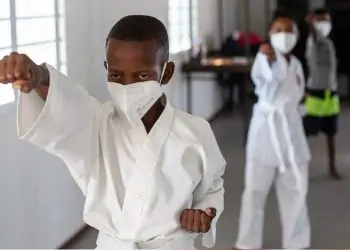 Police Captain Teaches Children Karate