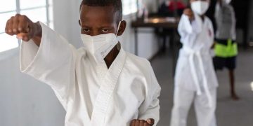 Police Captain Teaches Children Karate