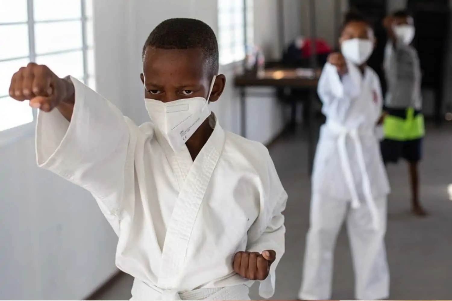 Police Captain Teaches Children Karate