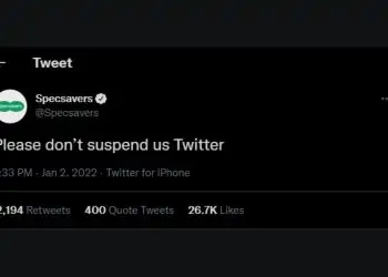 Specsavers trolls Politics For All's Twitter suspension