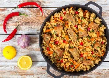 Tasty Fried Mince & Rice with Mrs Balls Chutney