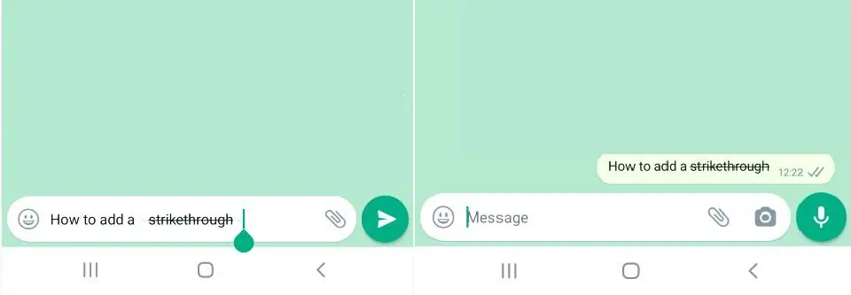 How to Add a Strikethrough in WhatsApp