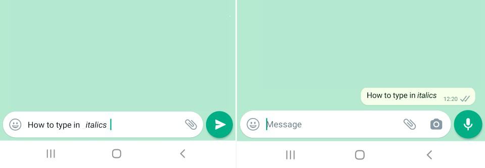 How to Type in Italics in WhatsApp