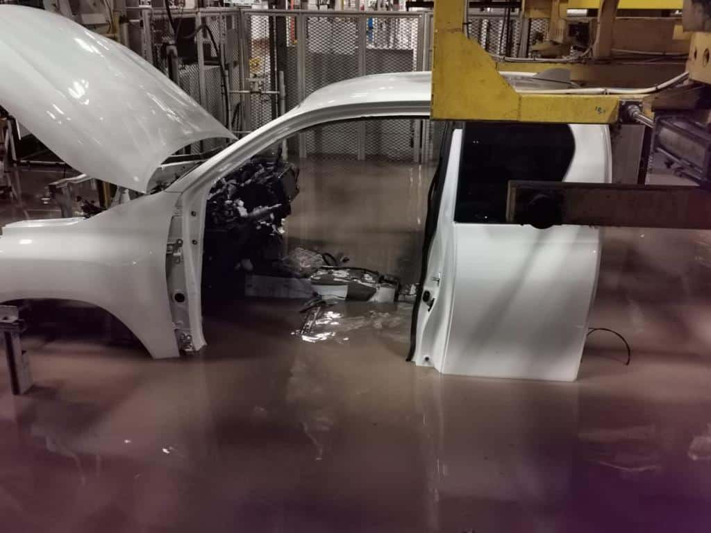Inside the flooded Toyota factory in KZN 03.