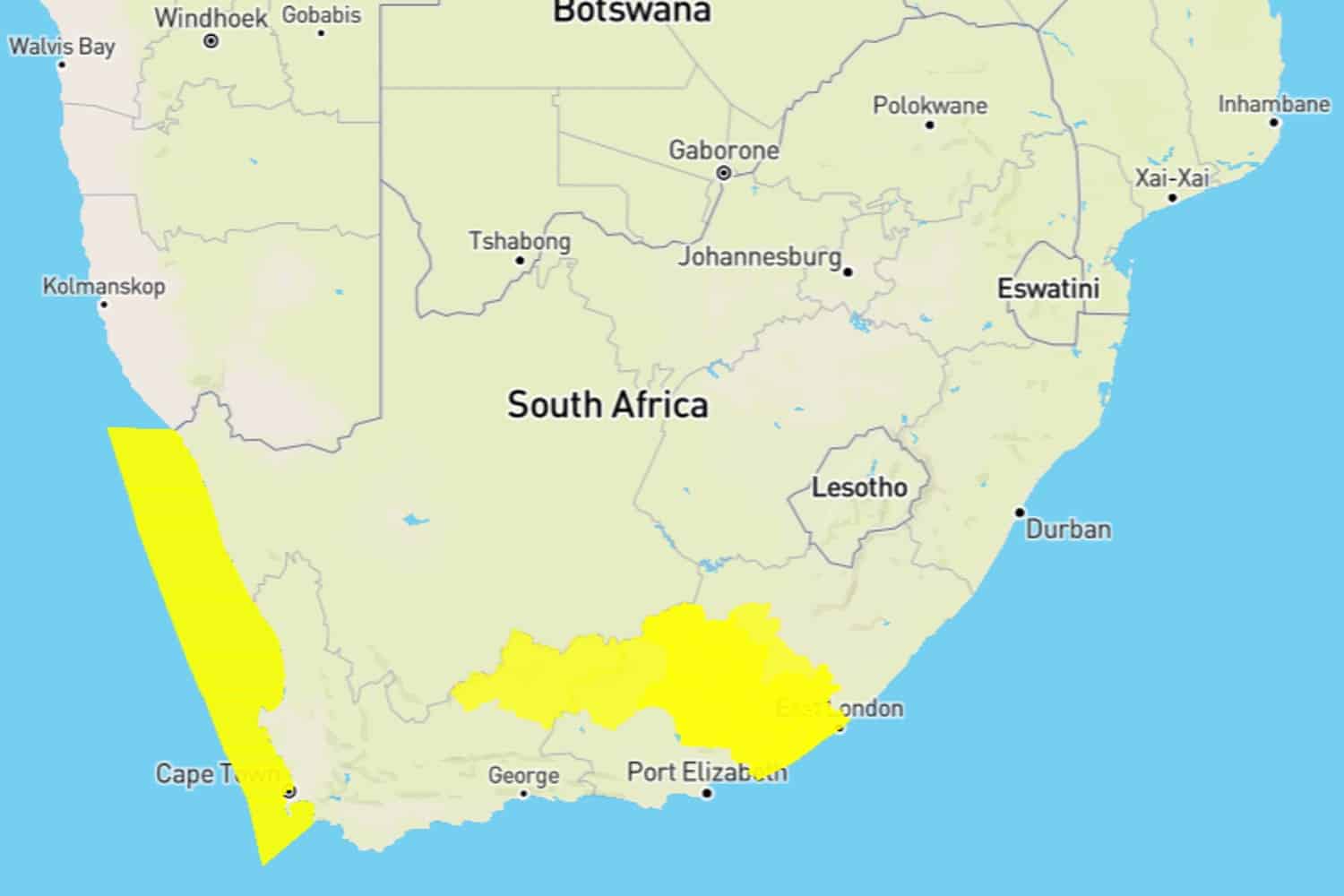 [WEATHER WARNING] Disruptive rain for Western Cape