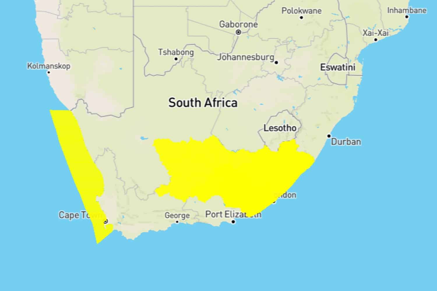 [WEATHER WARNING] Eastern Cape Rain Alert