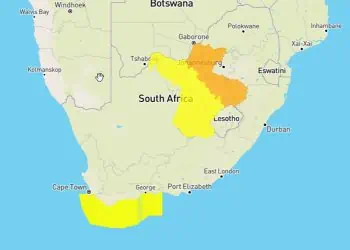 [WEATHER WARNING]: Heavy Rain for the Free State and North West Province