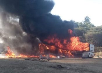 Bus carrying 20 learners explodes and is engulfed in flames in North West