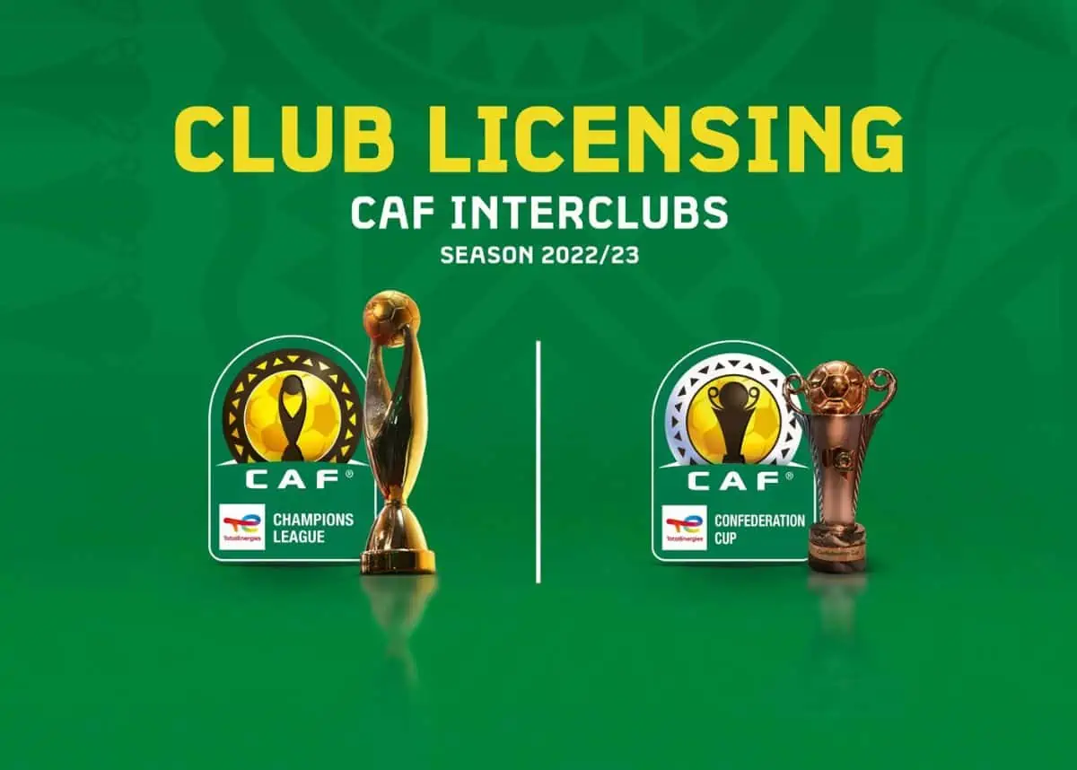 CAF release list for licenced clubs for CAF interclub competitions