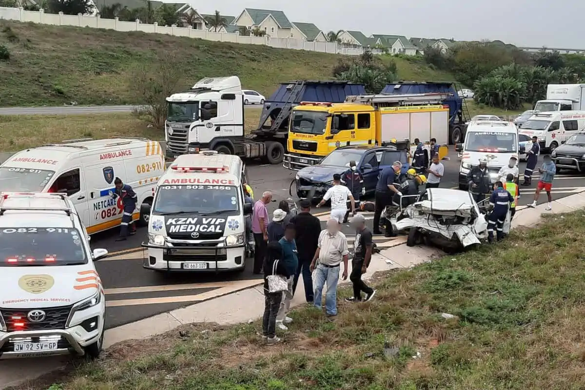 Two dead in Umhlanga collision on the N2 South Bound opposite Sunningdale, Durban North.