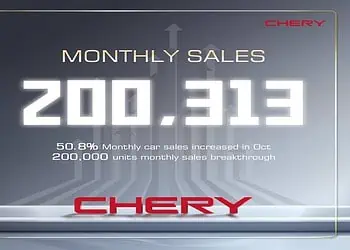 chery monthly sales