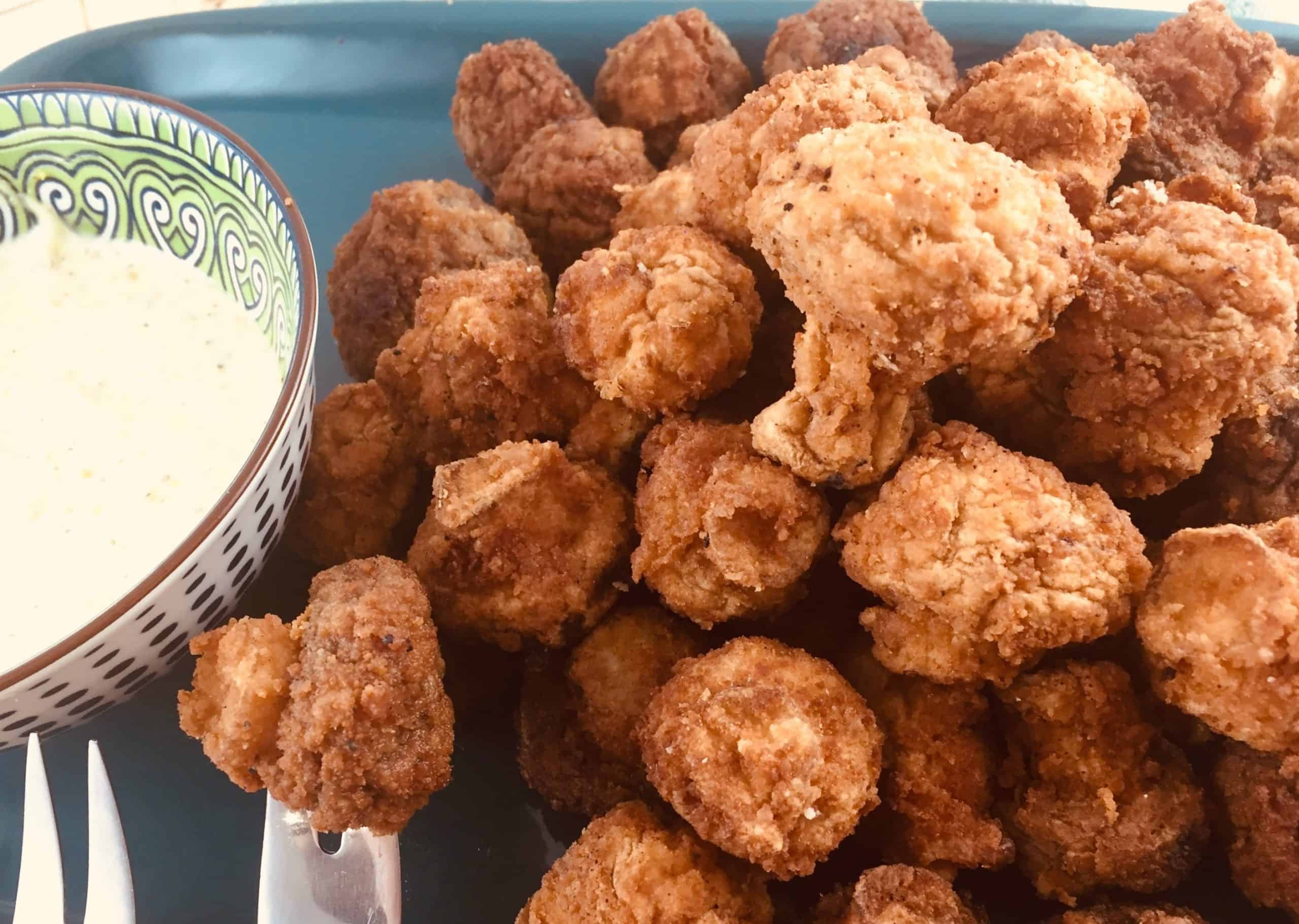 Deep Fried Crumbed Mushrooms