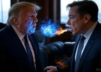 Trump and Musk’s Explosive Falling-Out. Image by Grok AI.
