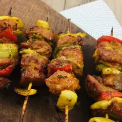 Marinated Curry Pork Kebabs