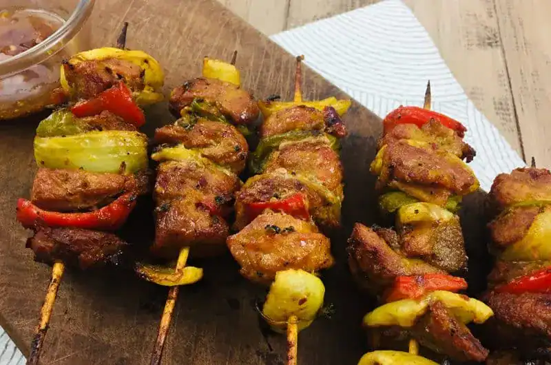 Marinated Curry Pork Kebabs