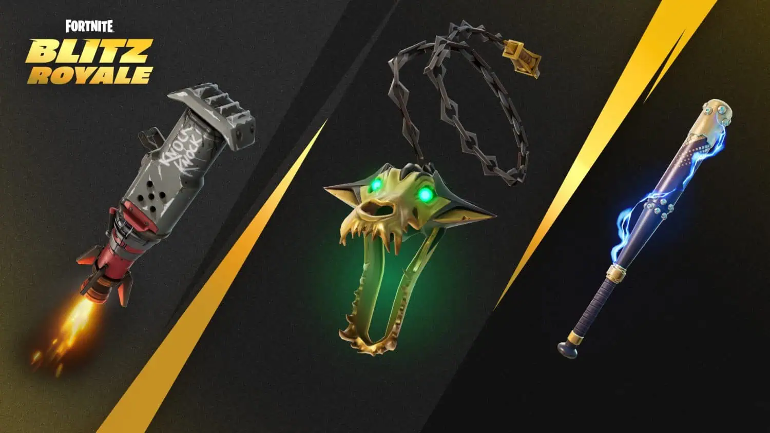 Fortnite Blitz Royale Rocket Ram, Chains of Hades, and The Kneecapper