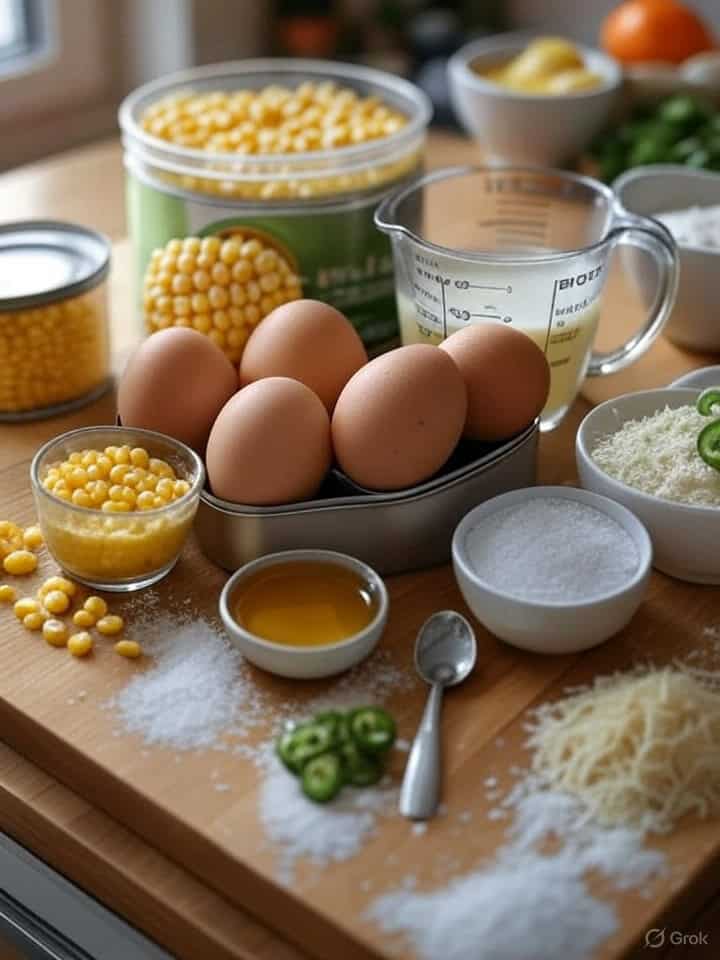 Ingredients for easy cornbread recipe - Saffarazzi Ingredients for easy cornbread recipe