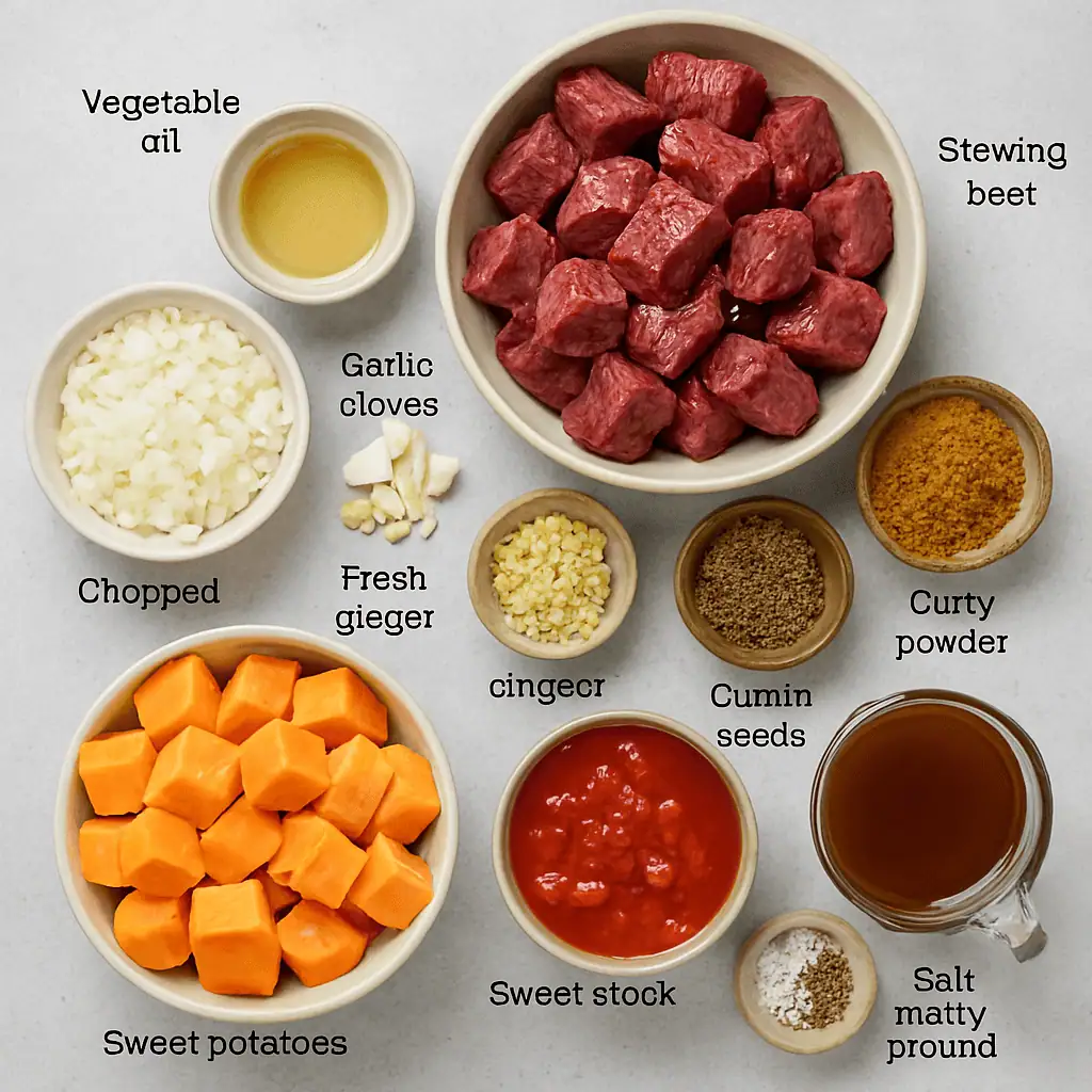 Beef and sweet Potato Curry