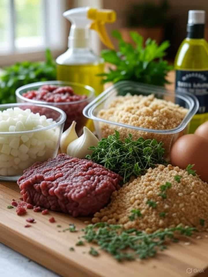 Getting Ready to mix the meatloaf