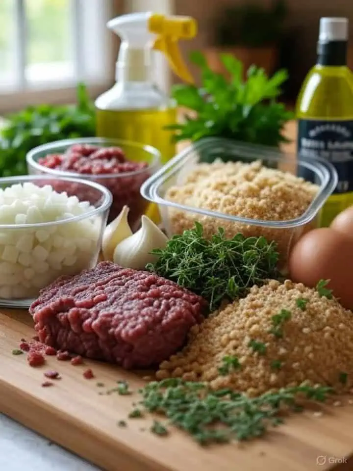 Getting Ready to mix the meatloaf
