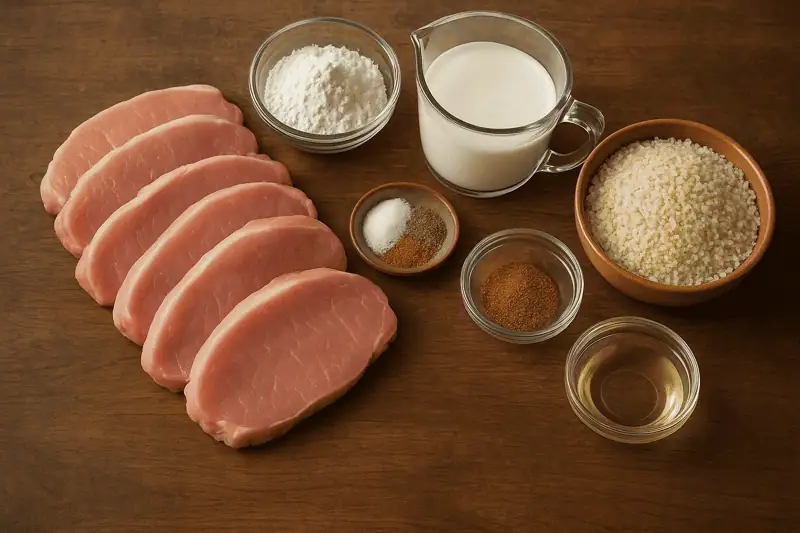 Ingredients for Pork Schnitzel