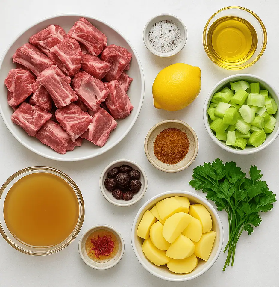 Ingredients - Lamb Stew