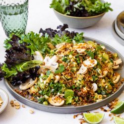 Mushroom Crispy Rice Salad