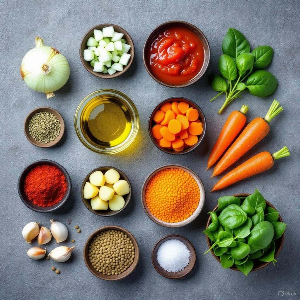 Ingredients Lentle Soup