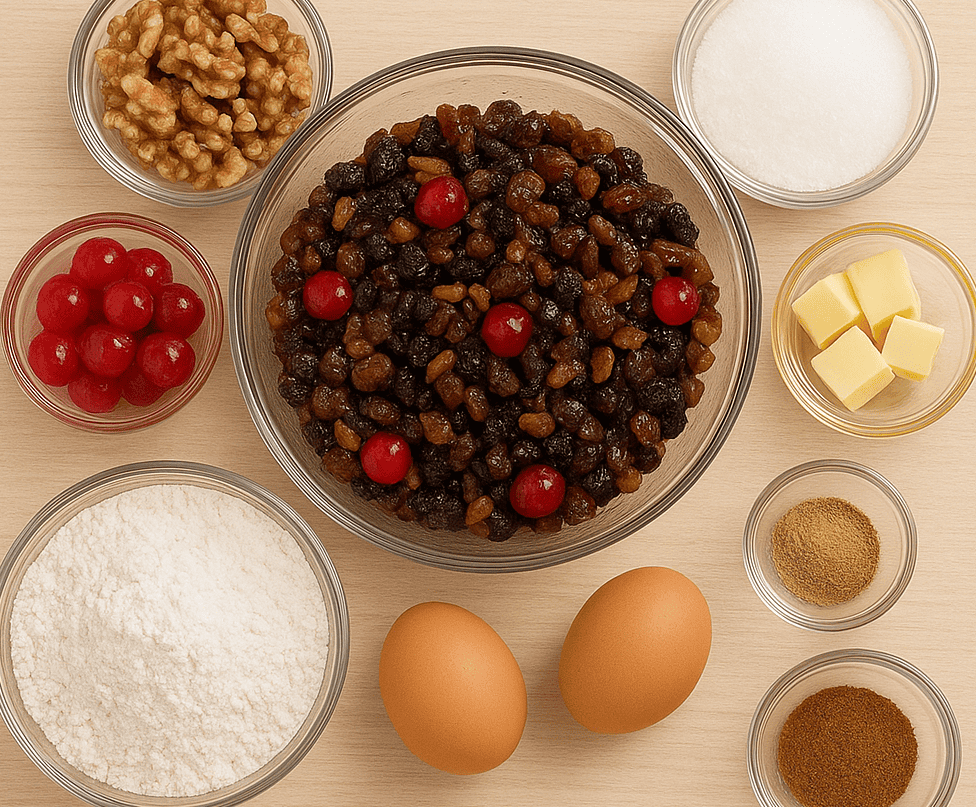 Ingredients for Fruit Cake