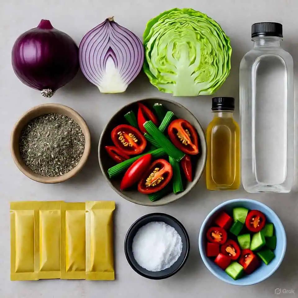 Ingredients for Hot jar - Saffarazzi Ingredients for Pickles